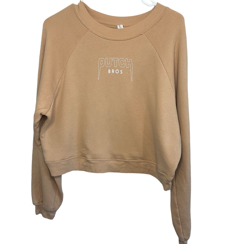 Dutch Bros MEDIUM VINTAGE Peach Cropped Sweatshirt DB 1992